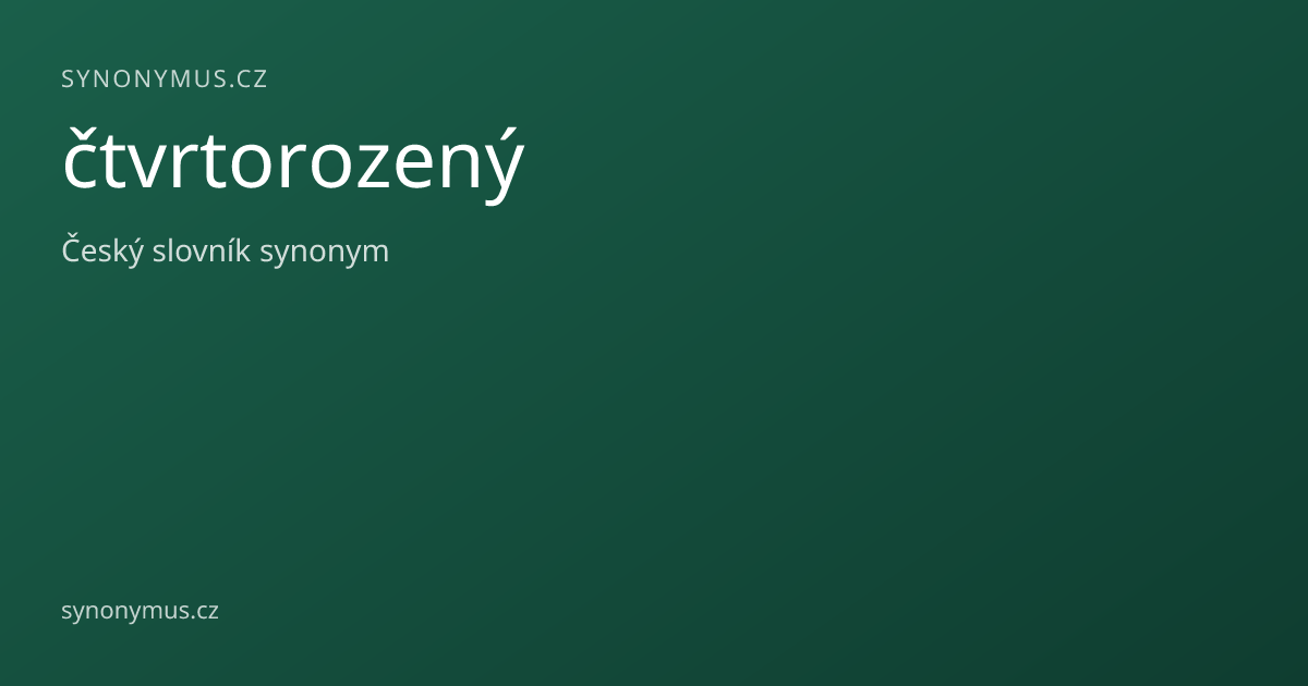 Náhled odkazu: čtvrtorozený