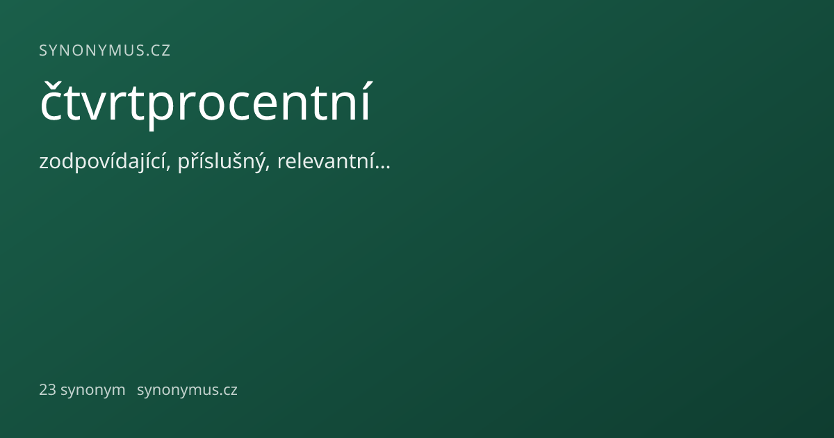 Náhled odkazu: čtvrtprocentní