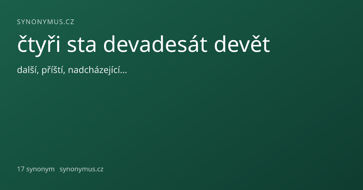 Náhled odkazu: čtyři sta devadesát devět