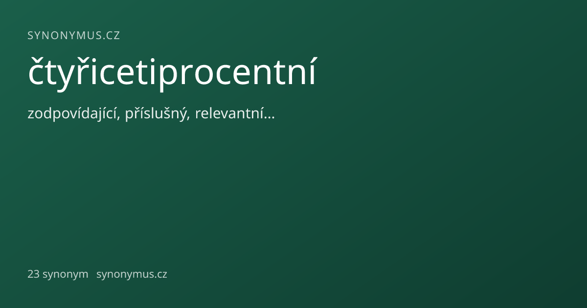 Náhled odkazu: čtyřicetiprocentní