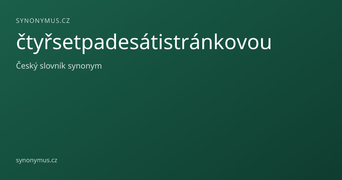 Náhled odkazu: čtyřsetpadesátistránkovou