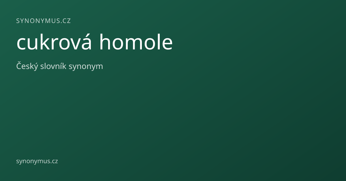 Náhled odkazu: cukrová homole