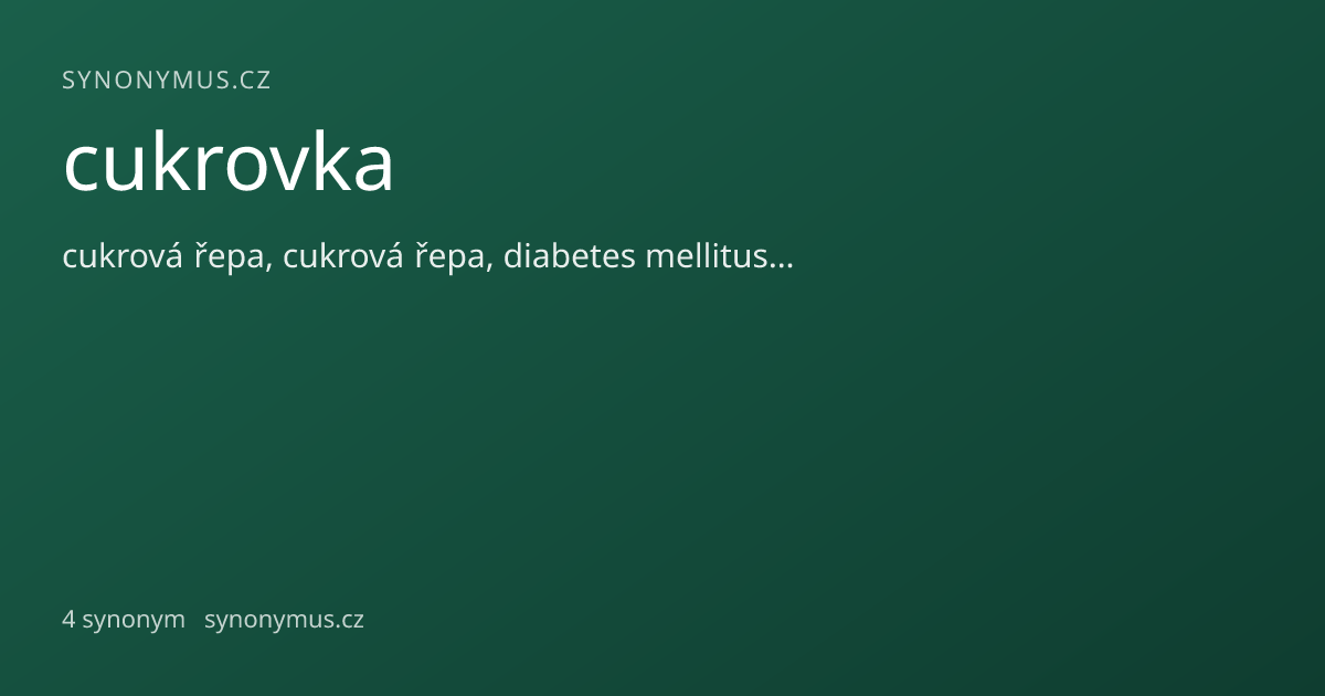Náhled odkazu: cukrovka