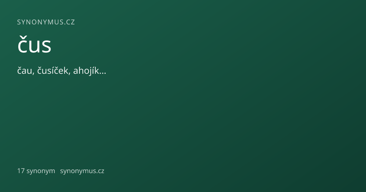 Náhled odkazu: čus