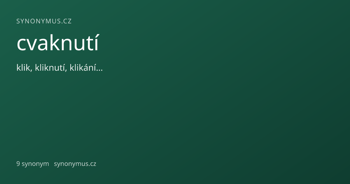 Náhled odkazu: cvaknutí