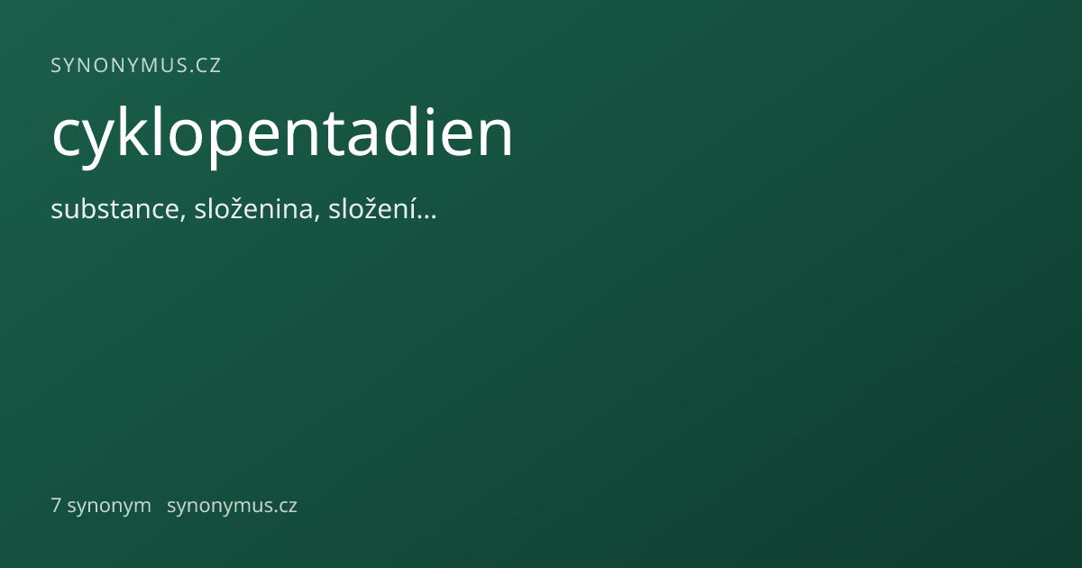 Náhled odkazu: cyklopentadien