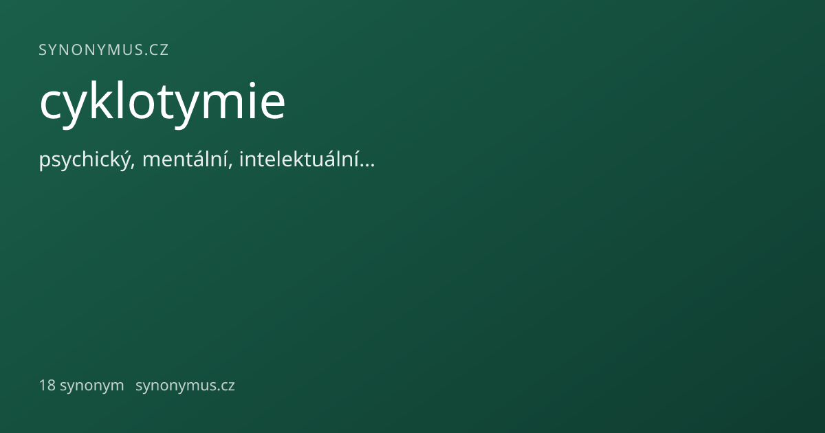 Náhled odkazu: cyklotymie