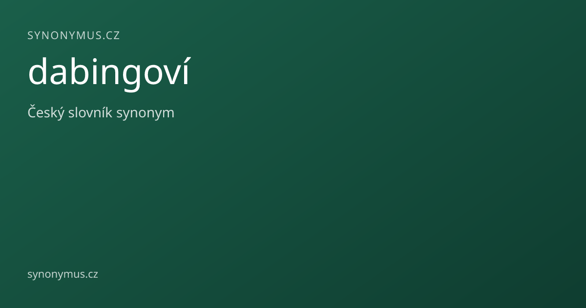 Náhled odkazu: dabingoví