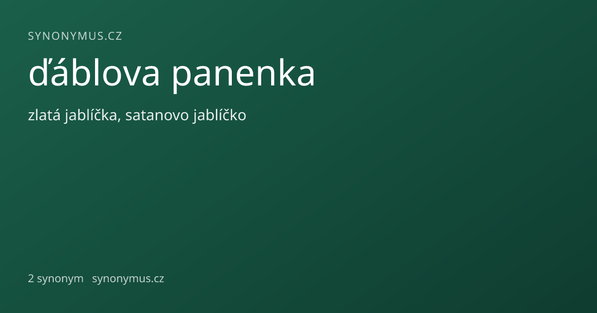 Náhled odkazu: ďáblova panenka
