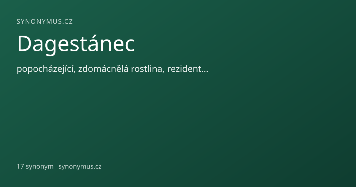 Náhled odkazu: Dagestánec