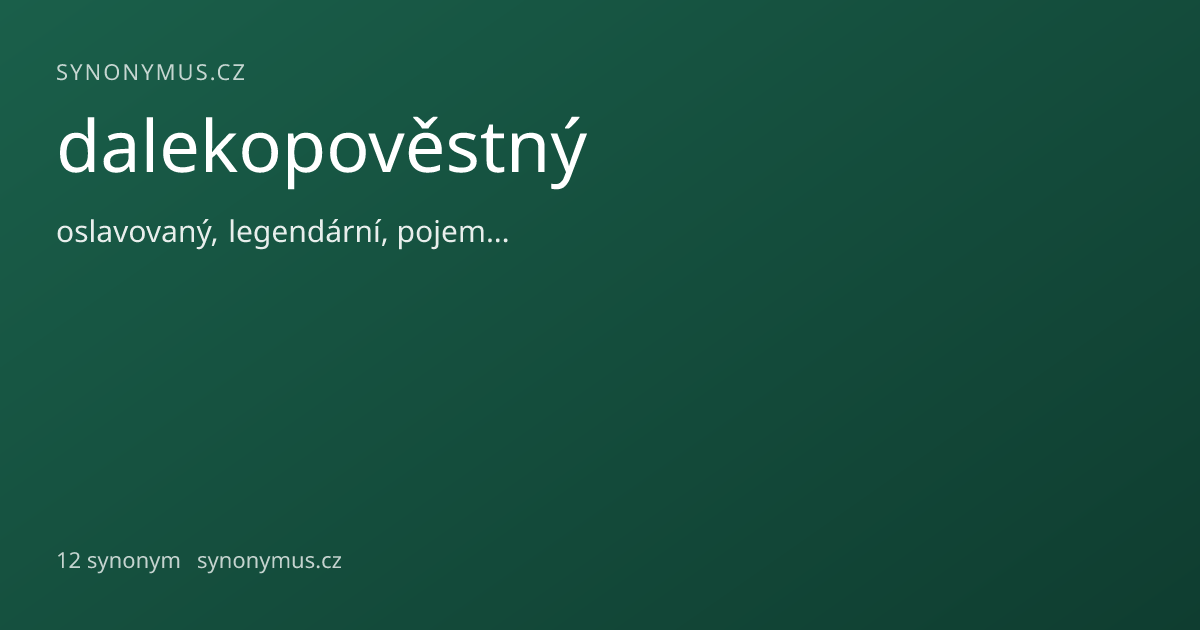 Náhled odkazu: dalekopověstný