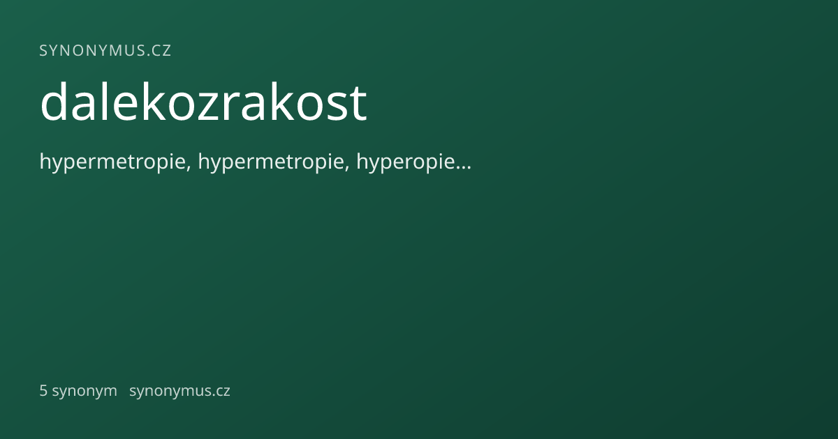 Náhled odkazu: dalekozrakost