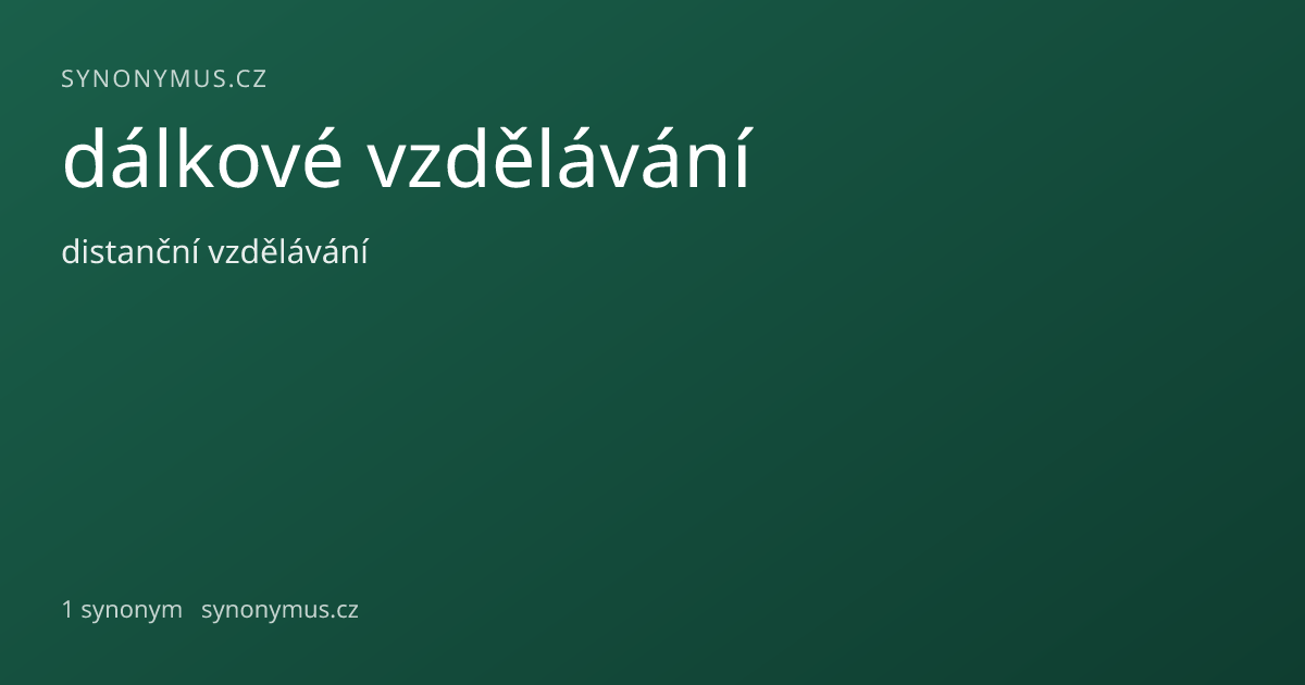 Náhled odkazu: dálkové vzdělávání
