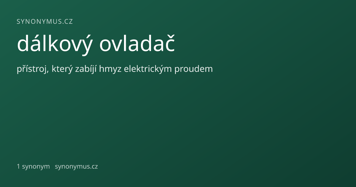 Náhled odkazu: dálkový ovladač