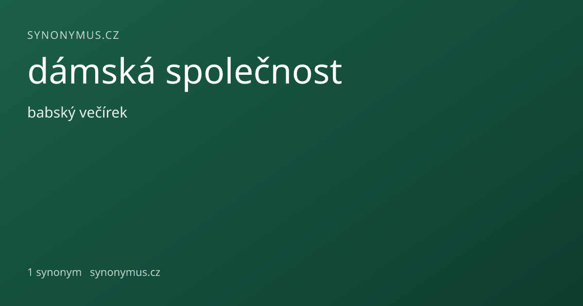 Náhled odkazu: dámská společnost