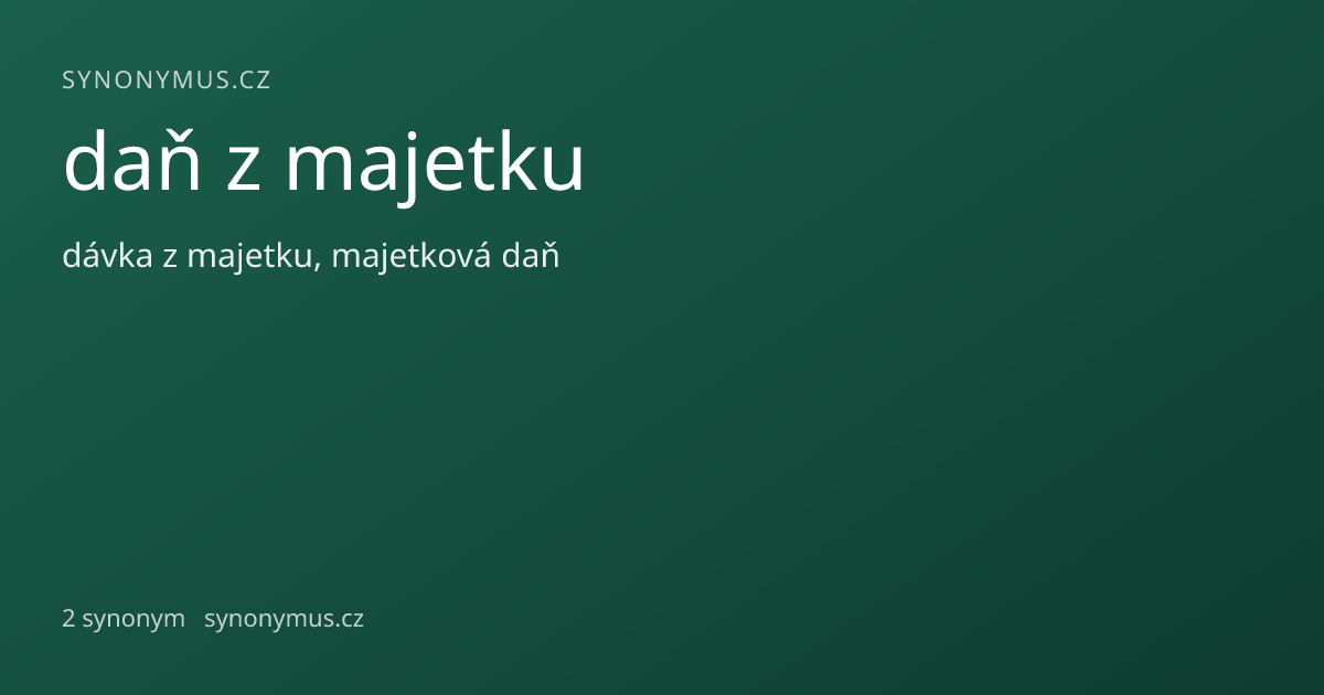 Náhled odkazu: daň z majetku