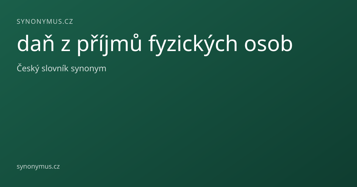 Náhled odkazu: daň z příjmů fyzických osob