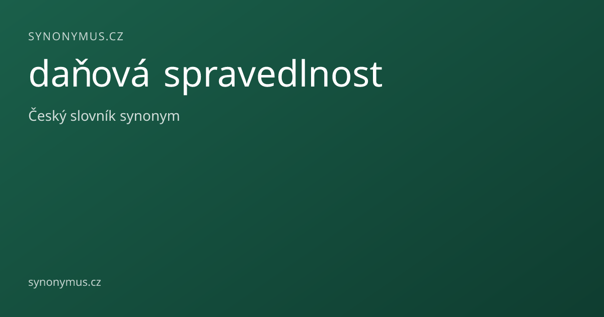 Náhled odkazu: daňová spravedlnost