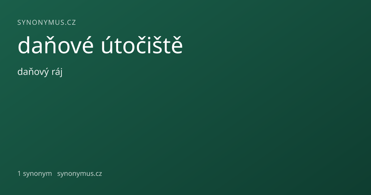 Náhled odkazu: daňové útočiště