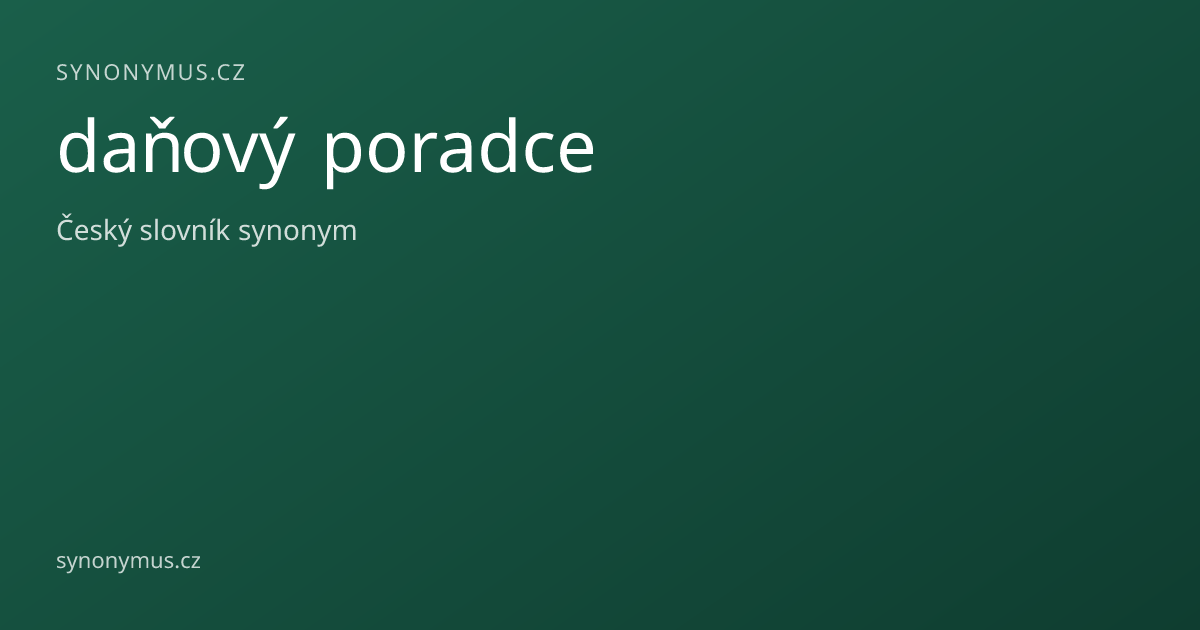 Náhled odkazu: daňový poradce