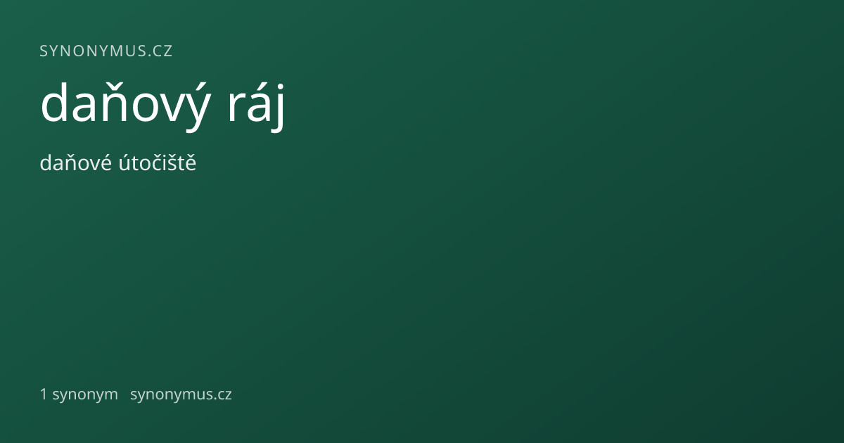 Náhled odkazu: daňový ráj
