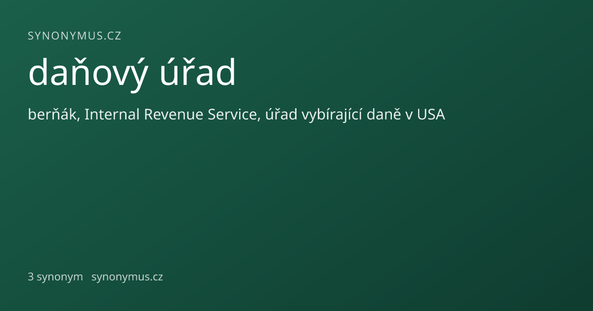 Náhled odkazu: daňový úřad