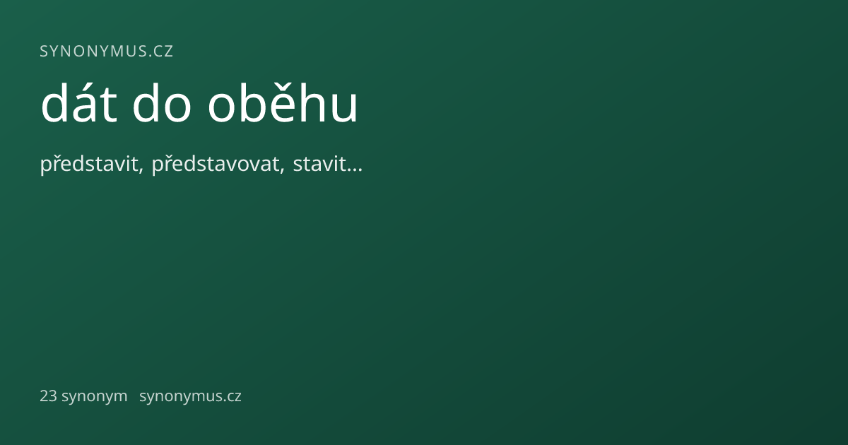 Náhled odkazu: dát do oběhu