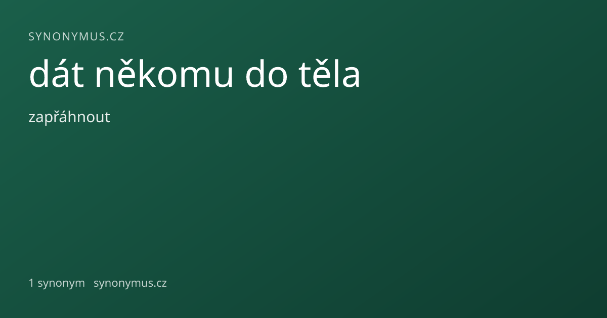 Náhled odkazu: dát někomu do těla