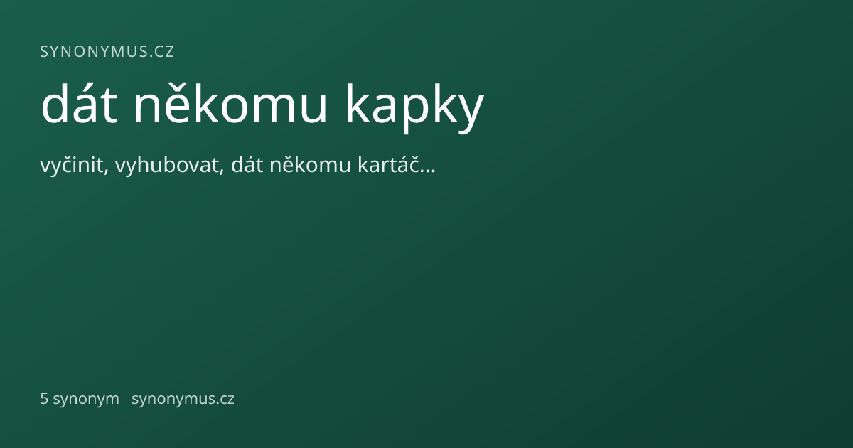 Náhled odkazu: dát někomu kapky