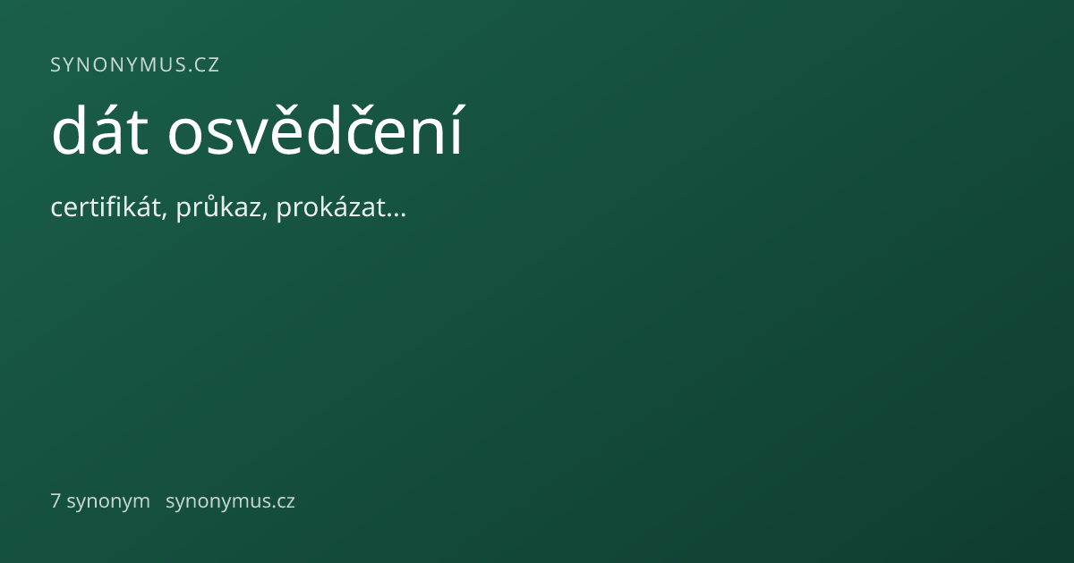 Náhled odkazu: dát osvědčení