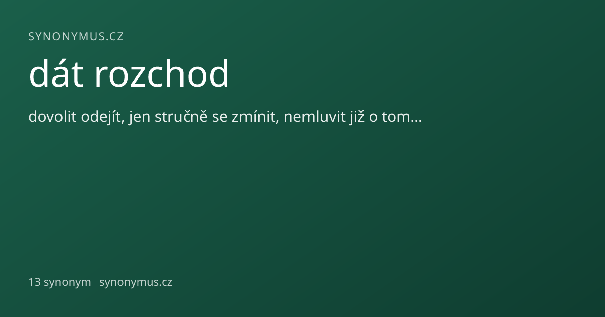 Náhled odkazu: dát rozchod
