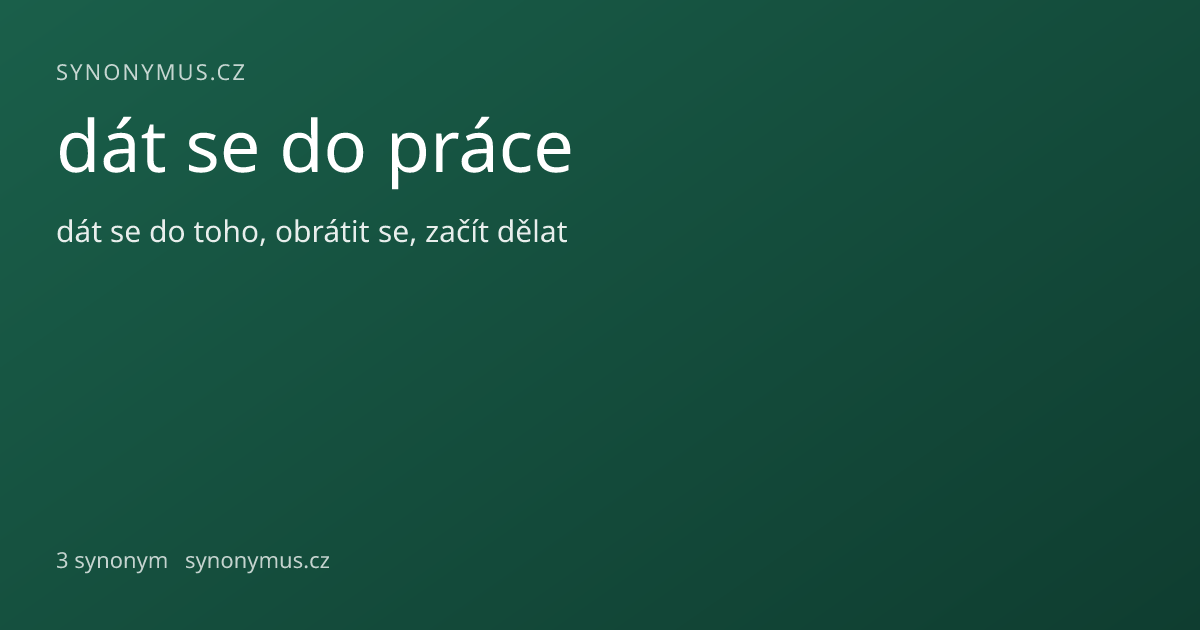 Náhled odkazu: dát se do práce