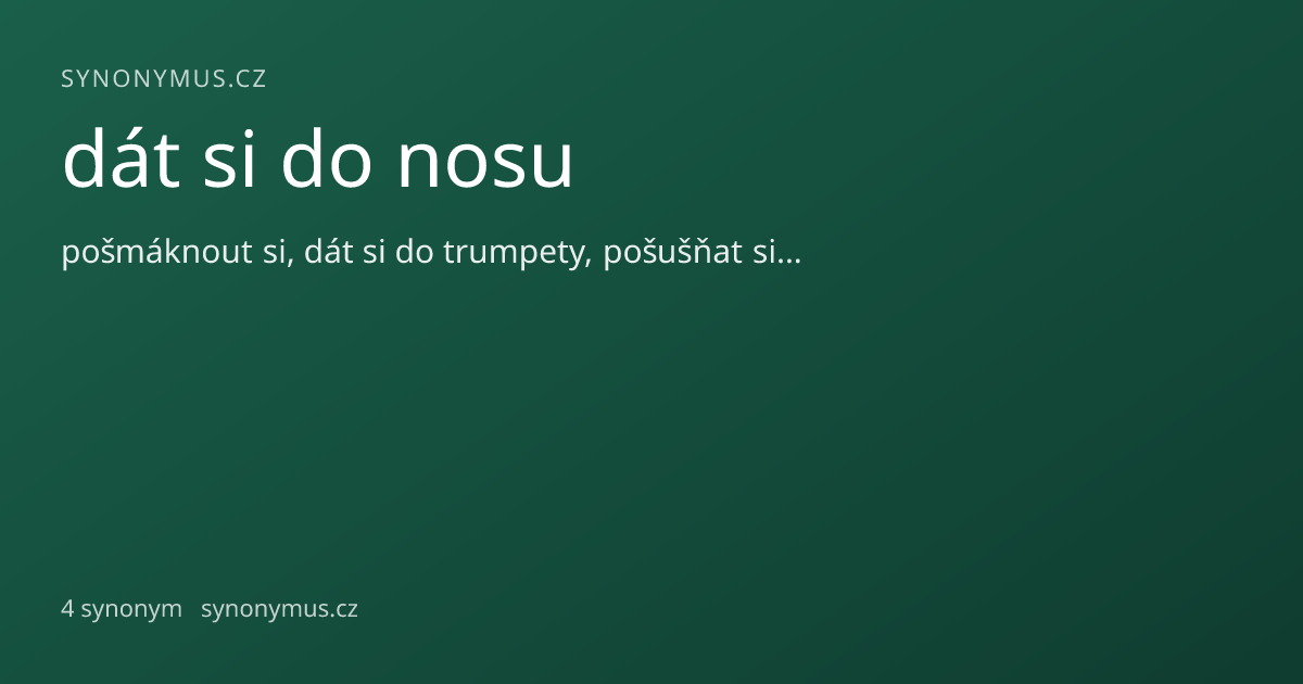 Náhled odkazu: dát si do nosu