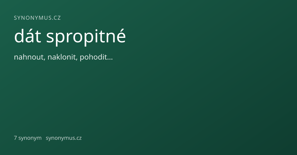Náhled odkazu: dát spropitné