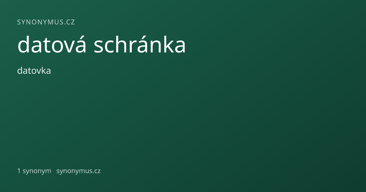 Náhled odkazu: datová schránka