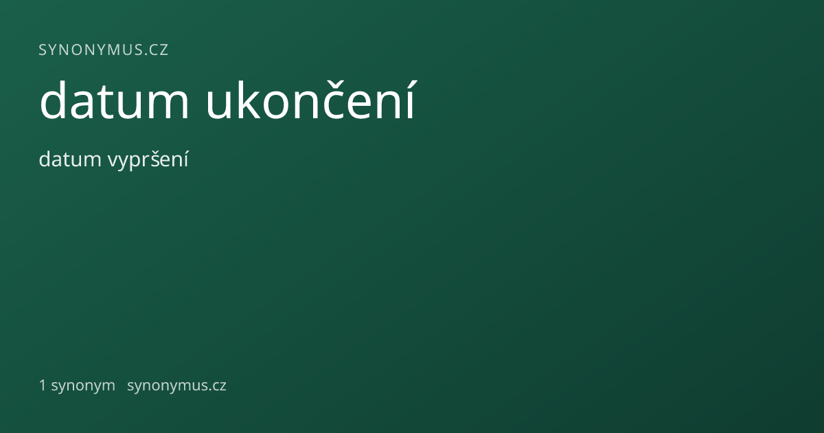 Náhled odkazu: datum ukončení