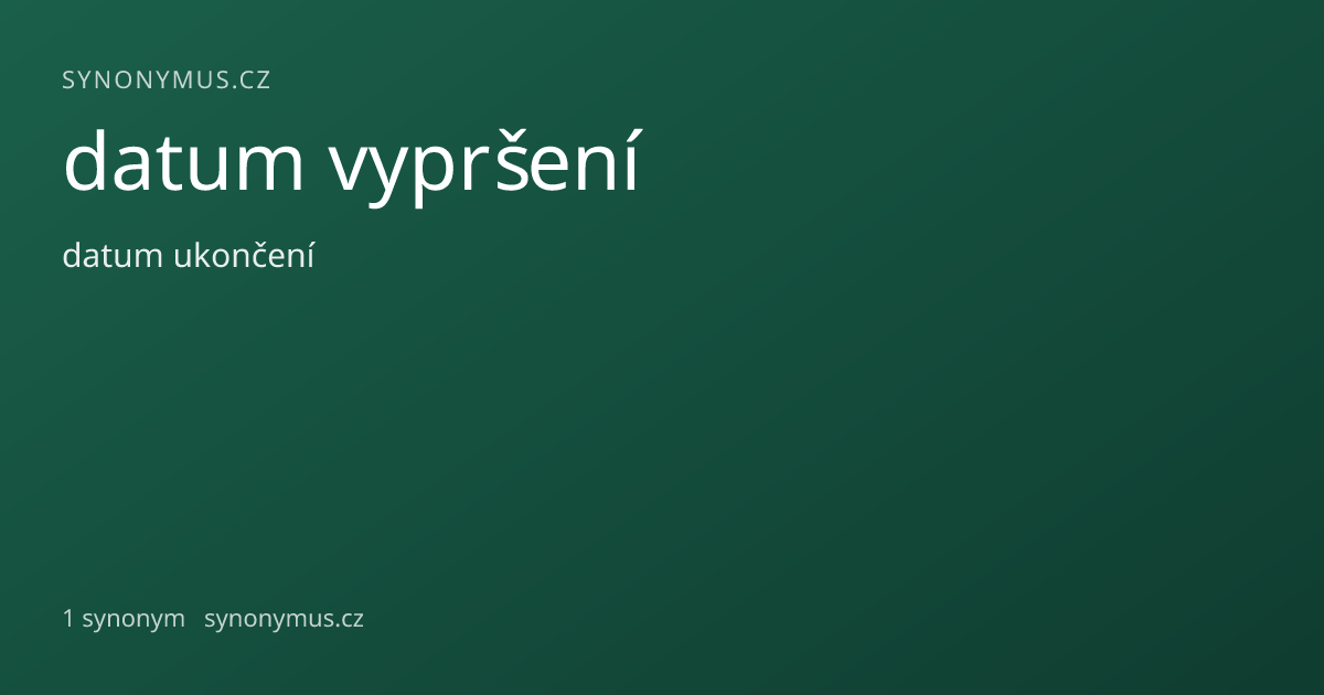 Náhled odkazu: datum vypršení
