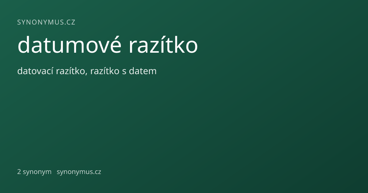 Náhled odkazu: datumové razítko