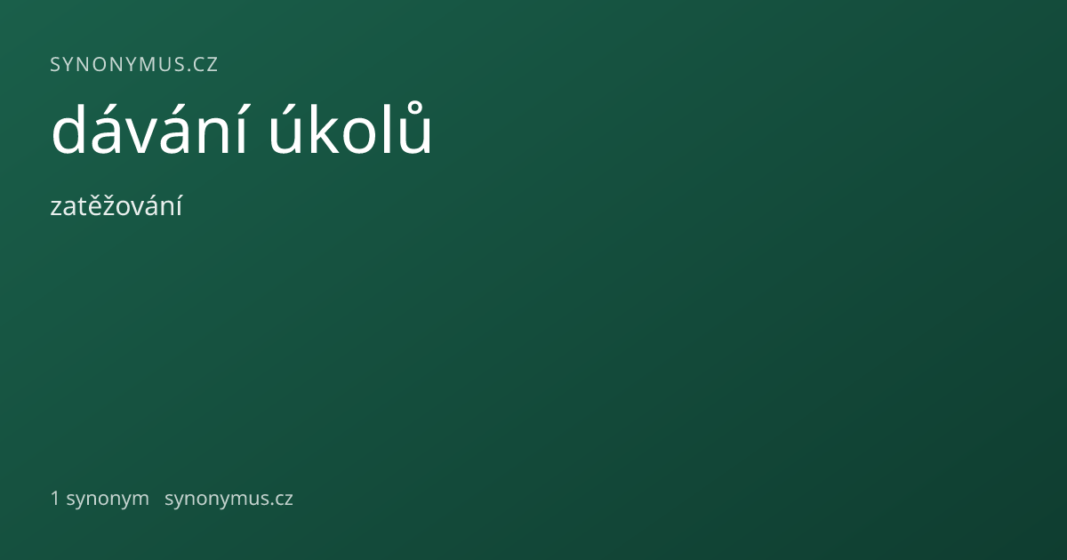 Náhled odkazu: dávání úkolů
