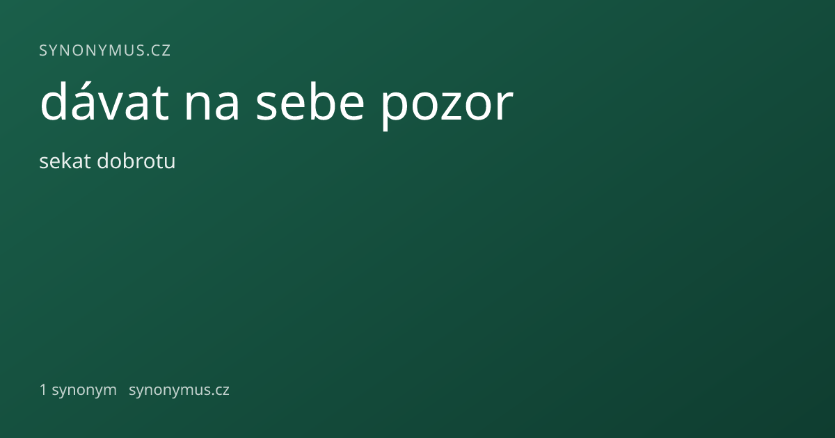 Náhled odkazu: dávat na sebe pozor
