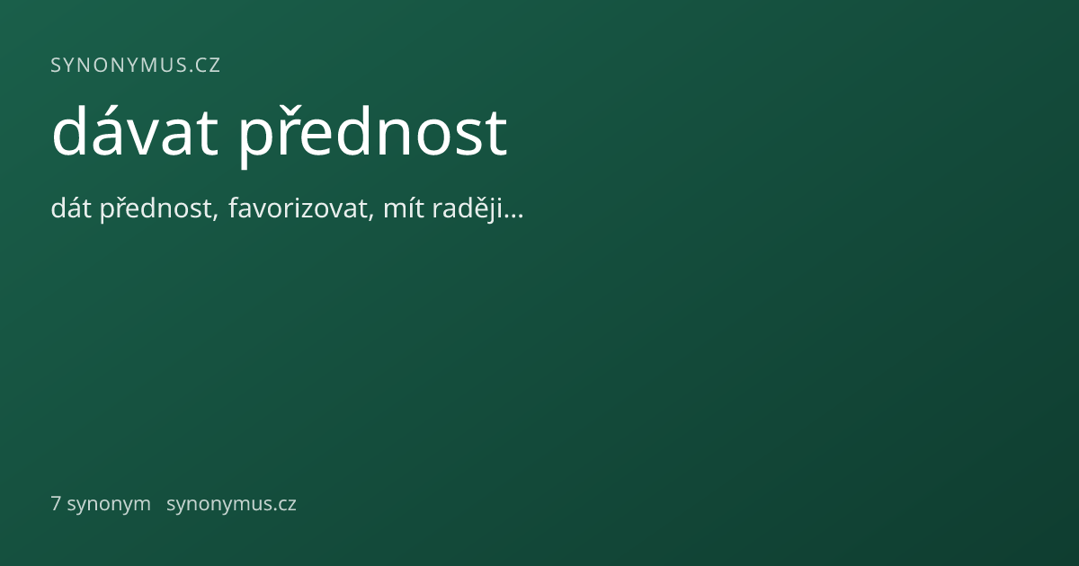 Náhled odkazu: dávat přednost