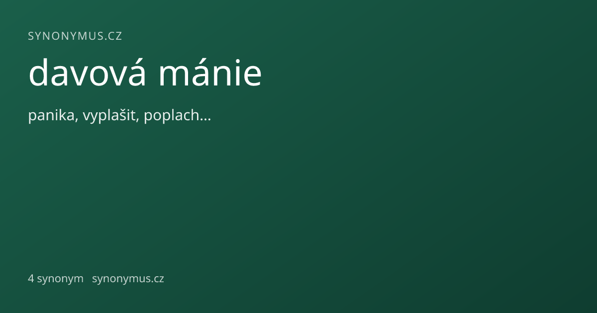 Náhled odkazu: davová mánie
