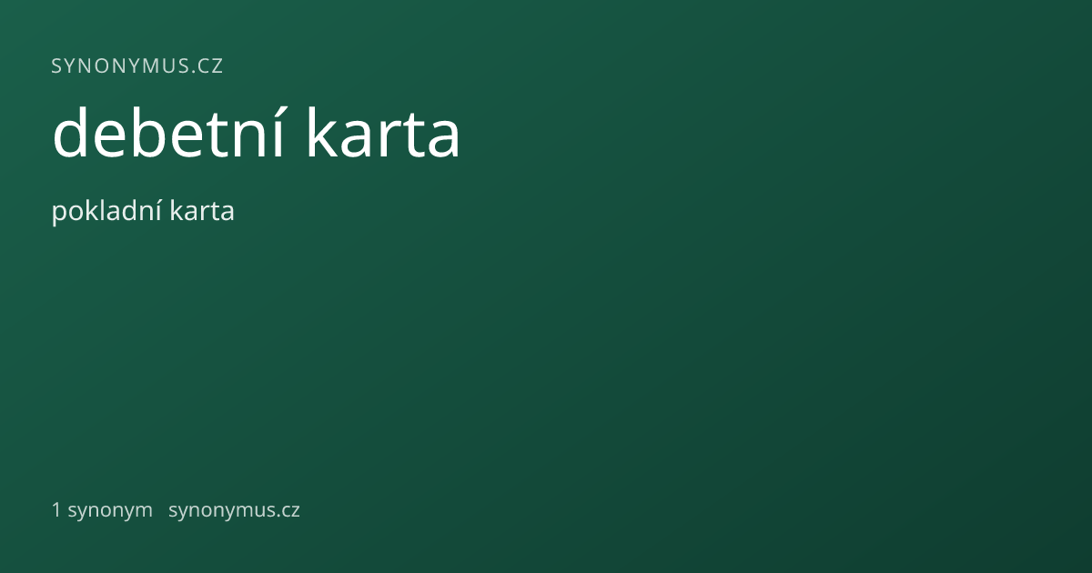 Náhled odkazu: debetní karta