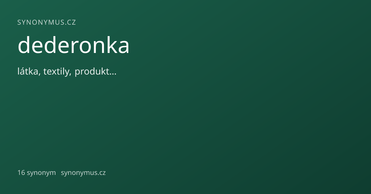 Náhled odkazu: dederonka