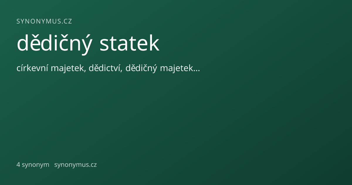 Náhled odkazu: dědičný statek