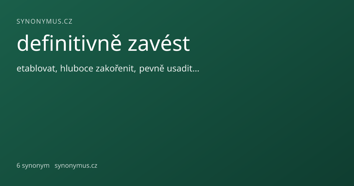 Náhled odkazu: definitivně zavést