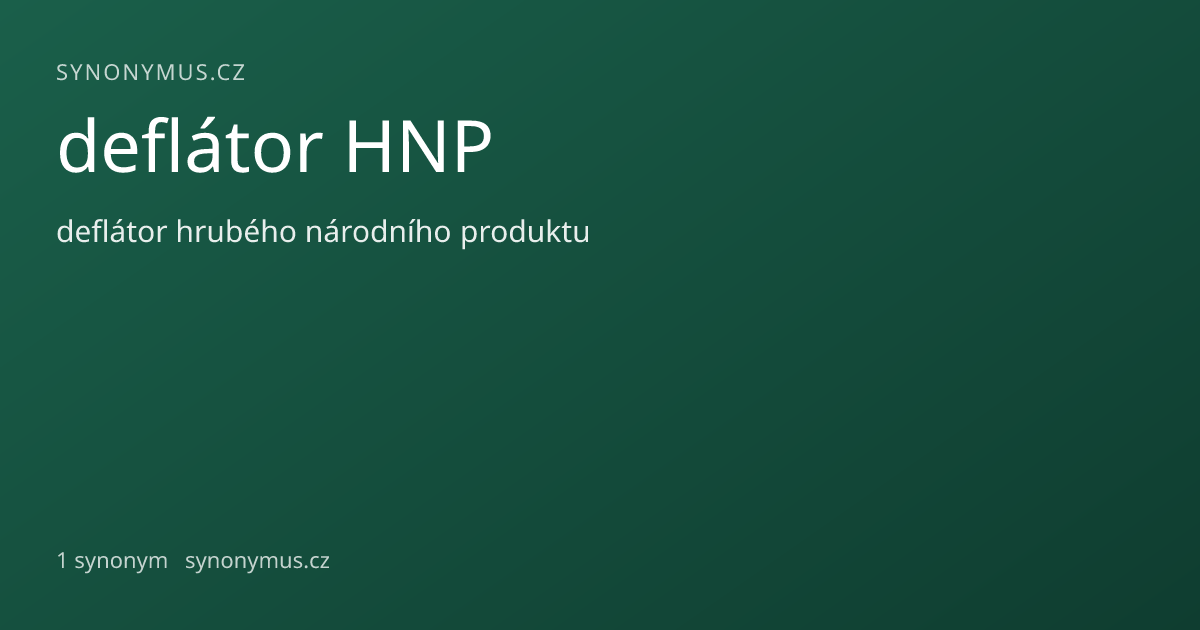 Náhled odkazu: deflátor HNP