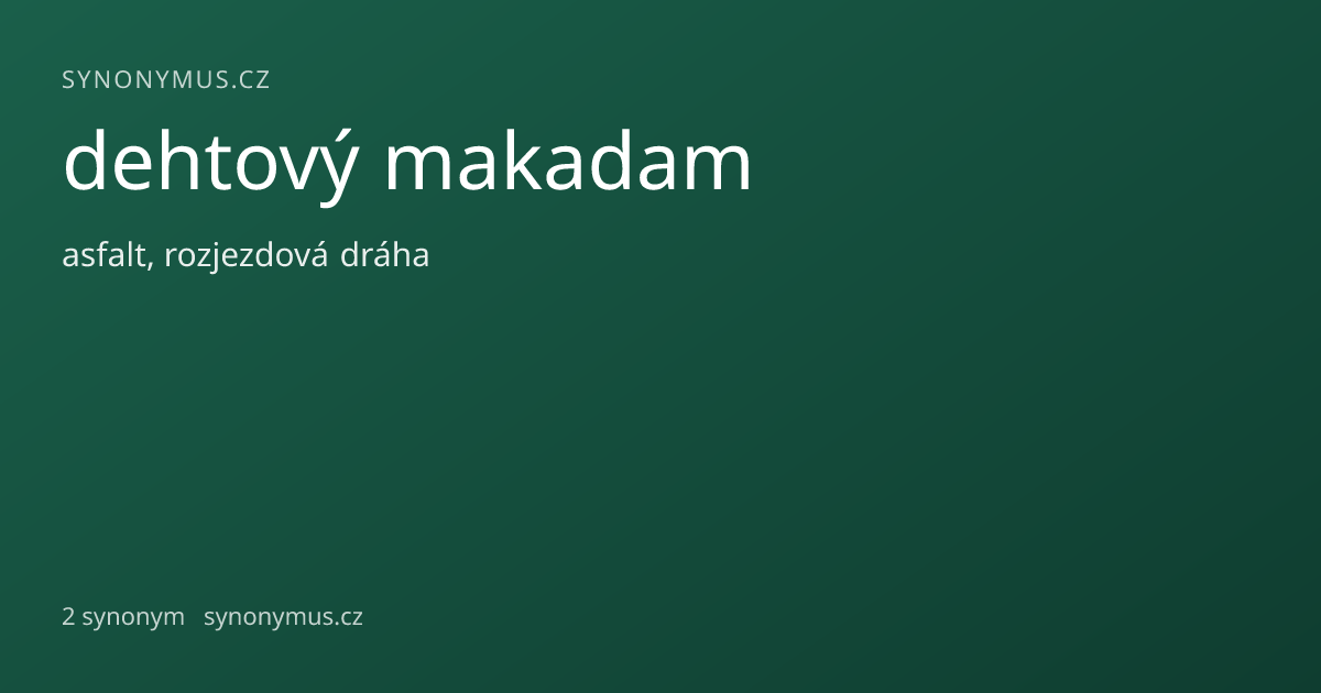 Náhled odkazu: dehtový makadam