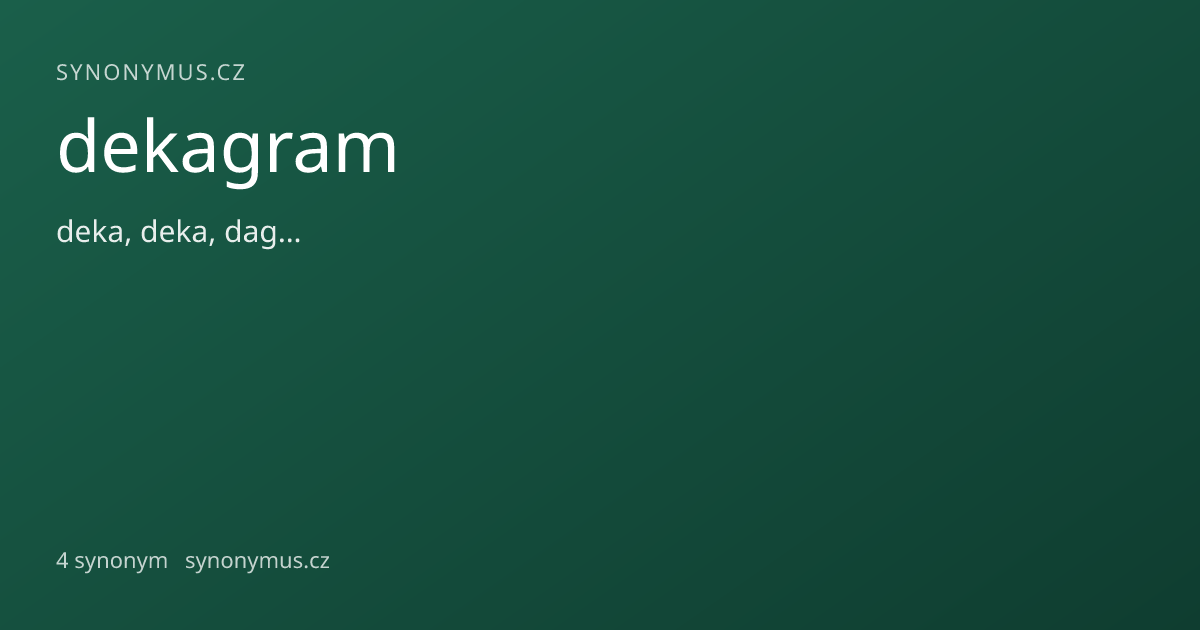 Náhled odkazu: dekagram