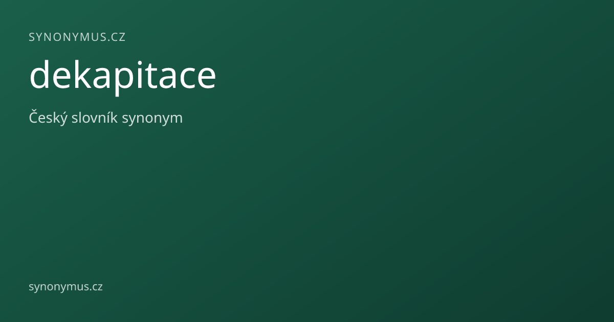 Náhled odkazu: dekapitace